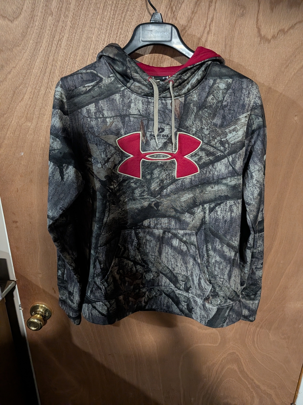 Under Armour Kids' Camo Hoodie with Pink Logo